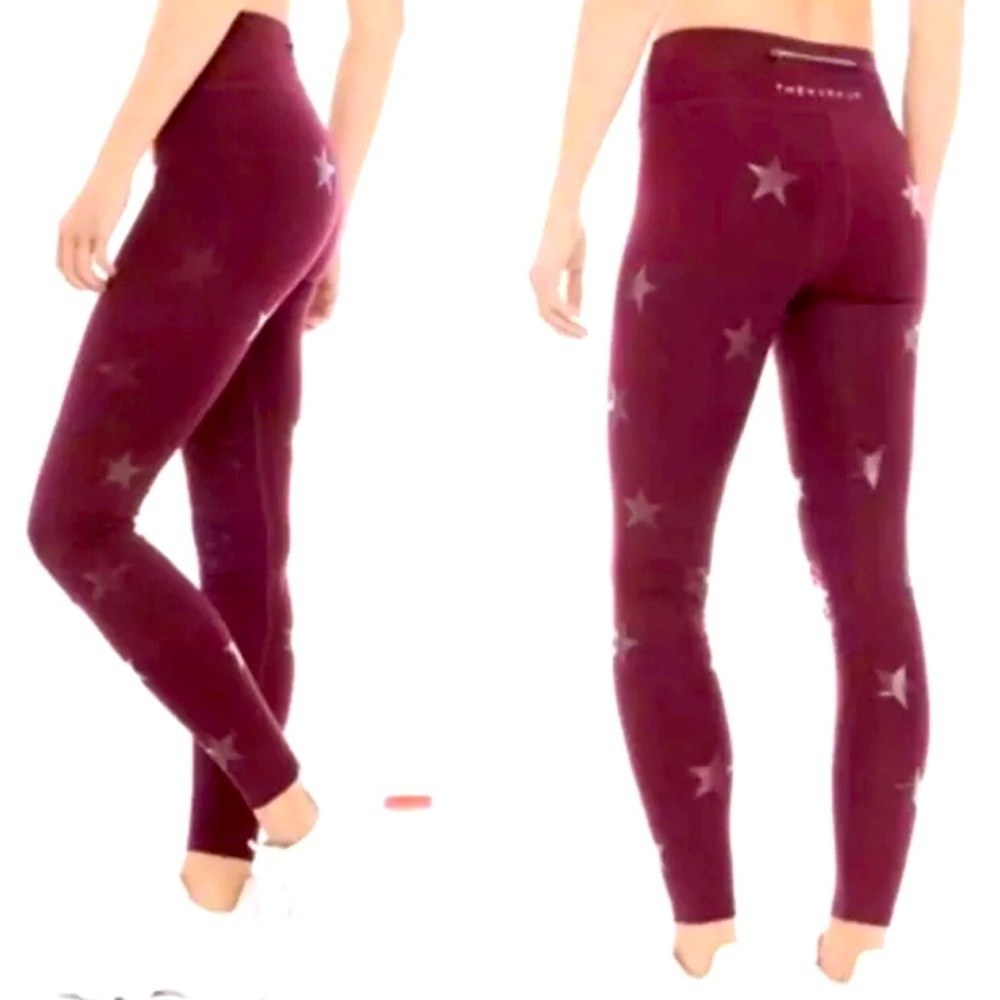 BNWOT- Jessica Simpson warm up maroon leggings